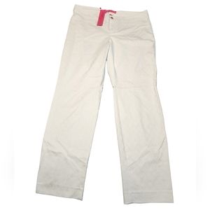 Lilly Pulitzer NWT Kelly Stretch Pants Resort White Size 12